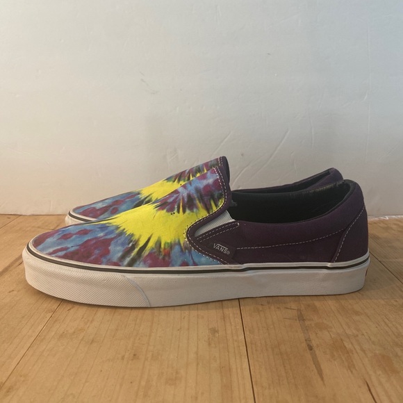 Vans Off The Wall Classic Slip On Tie Dye Hippie Mysterioso Size 10.5 Mens New - Picture 6 of 9
